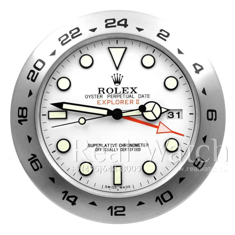 Настенные часы Rolex Explorer II White