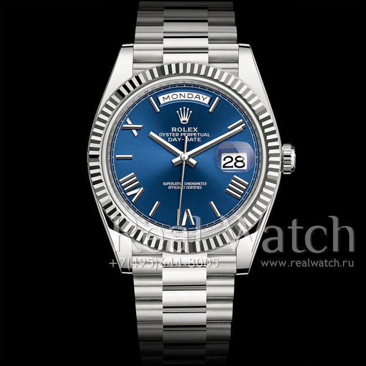 Rolex Day-Date 40 mm White Gold Blue Dial (Арт. RW-9172)