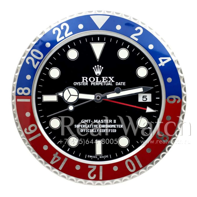 Настенные часы Rolex GMT Master II "Pepsi"