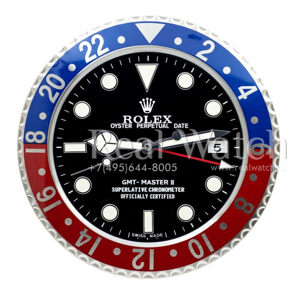 Настенные часы Rolex GMT Master II "Pepsi"
