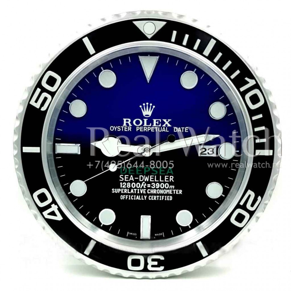 Настенные часы Rolex Sea-Dweller DeepSea D-Blue