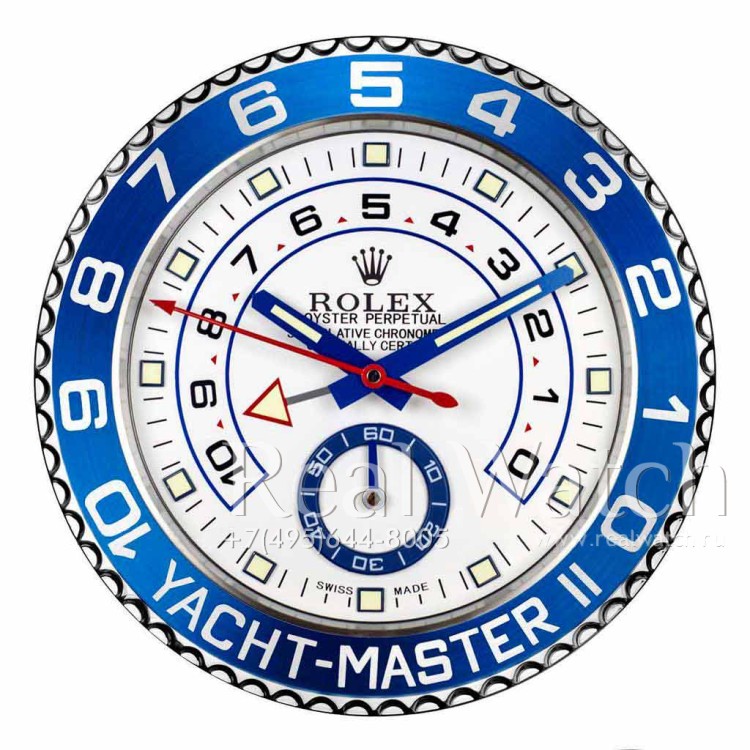 Настенные часы Rolex Yacht-Master II Steel/White